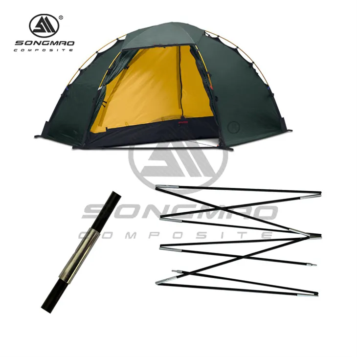 Chodirlar uchun shisha tolali novdalar